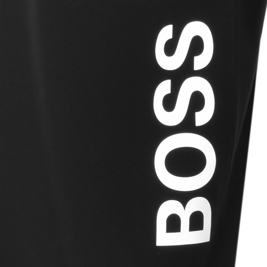 Alternative Image for ProductBOSS Lounge Hooded Long Sleeve T Shirt Black3